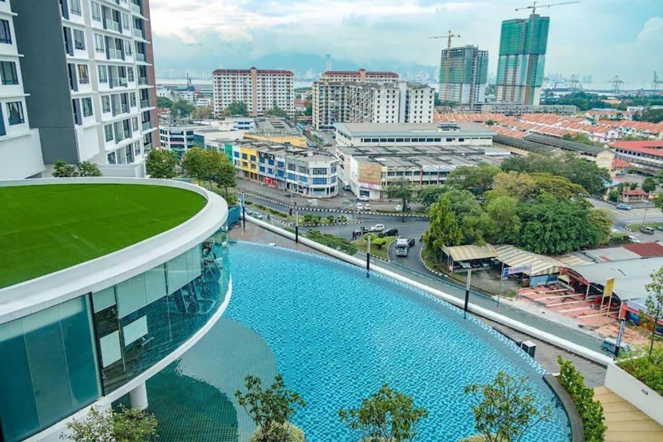 Ferienwohnung Blue Aesthetic Luxury Seaview 3 Min Drive Sunway Butterworth Exterior foto